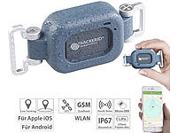 TrackerID WLAN-, GPS & GSM-Live-Tracker mit App, Gegensprecher, Halterung, IP67; Fahrrad-Diebstahlsicherungen & -Klingeln, AirTag-kompatibel 